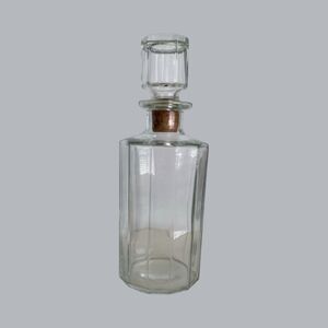 Vintage 1950s Bormioli Italian Faceted Whiskey Decanter with Stopper MCM Bar